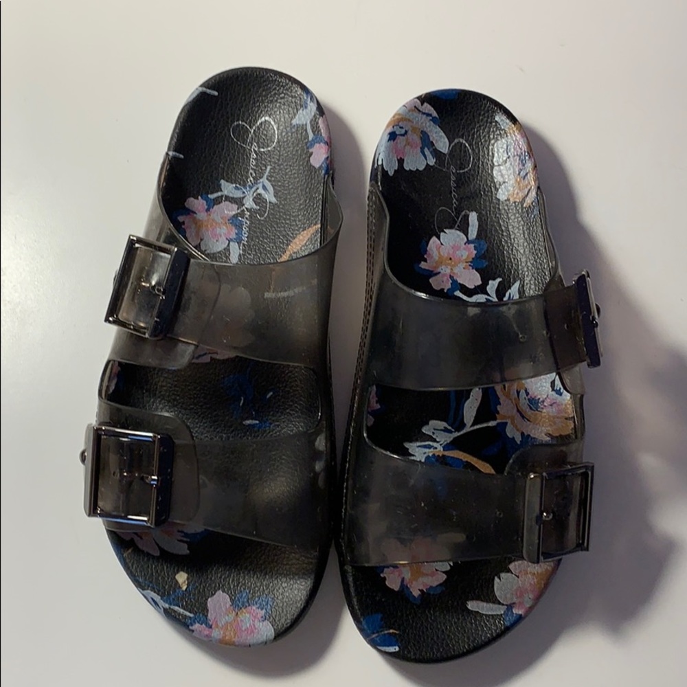 New, never worn Jessica Simpson Black Gel Sandals